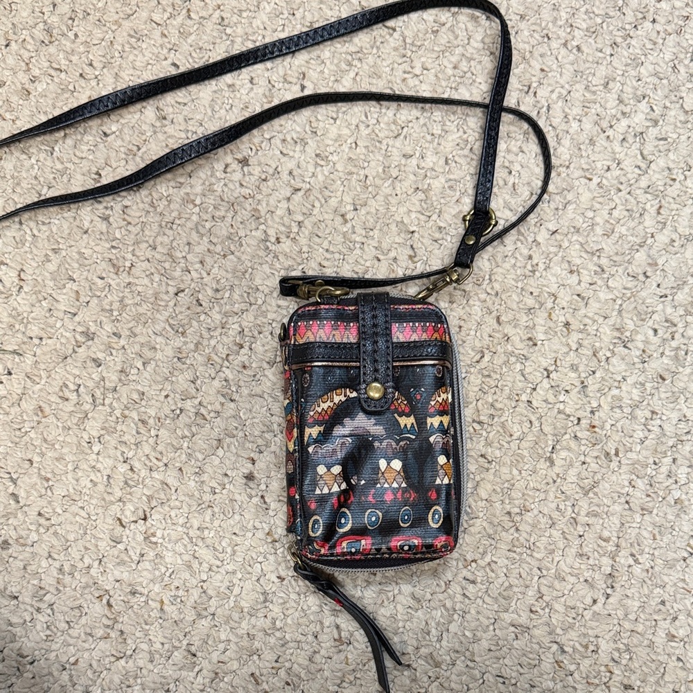 Sakroots Black Multicolor Patterned Crossbody Bag - image 1